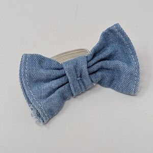 Cabbage Patch Kid Doll Hair Bow Blue Denim Bow Play Along Clothes